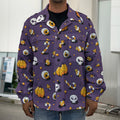 Halloween Eyeball Pattern Print Men's Shirt Jacket