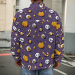Halloween Eyeball Pattern Print Men's Shirt Jacket