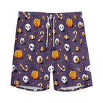Halloween Eyeball Pattern Print Men's Sports Shorts