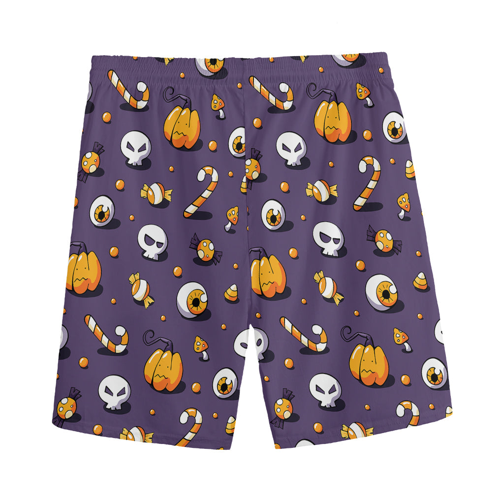 Halloween Eyeball Pattern Print Men's Sports Shorts