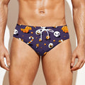 Halloween Eyeball Pattern Print Men's Swim Briefs
