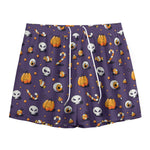 Halloween Eyeball Pattern Print Mesh Shorts