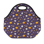 Halloween Eyeball Pattern Print Neoprene Lunch Bag
