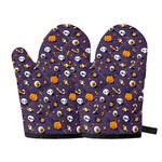 Halloween Eyeball Pattern Print Oven Mitts