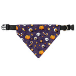 Halloween Eyeball Pattern Print Over The Collar Dog Bandana