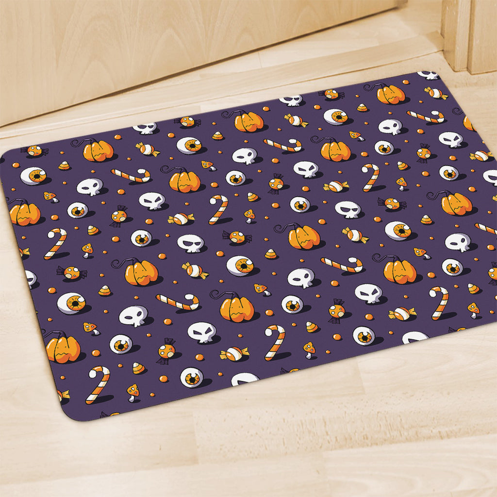 Halloween Eyeball Pattern Print Polyester Doormat