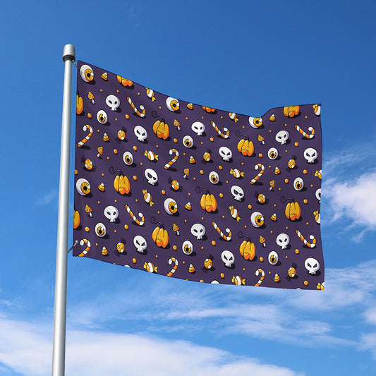 Halloween Eyeball Pattern Print Polyester Flag