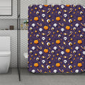 Halloween Eyeball Pattern Print Polyester Shower Curtain