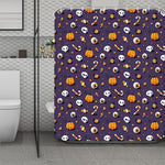 Halloween Eyeball Pattern Print Polyester Shower Curtain
