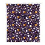 Halloween Eyeball Pattern Print Polyester Shower Curtain