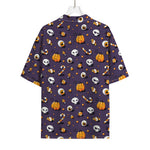 Halloween Eyeball Pattern Print Rayon Hawaiian Shirt