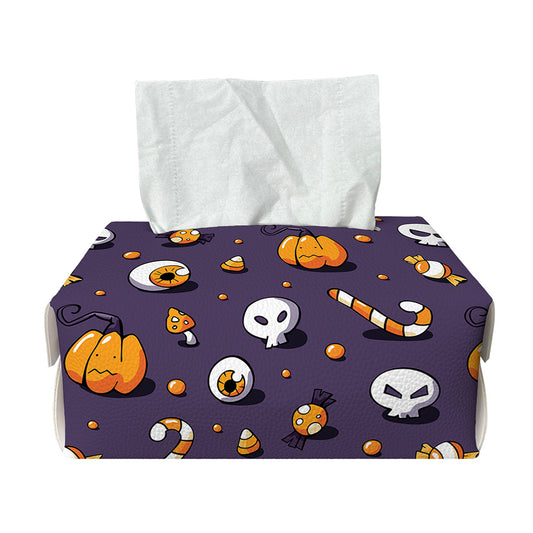 Halloween Eyeball Pattern Print Rectangle Tissue Box Cover