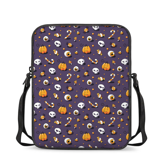 Halloween Eyeball Pattern Print Rectangular Crossbody Bag