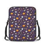 Halloween Eyeball Pattern Print Rectangular Crossbody Bag