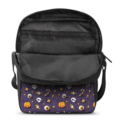 Halloween Eyeball Pattern Print Rectangular Crossbody Bag