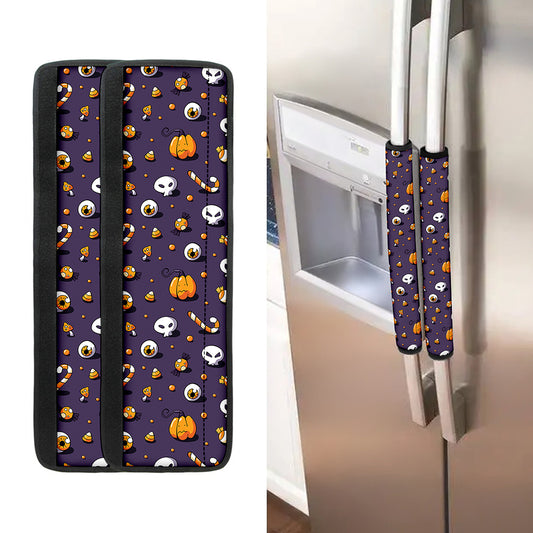 Halloween Eyeball Pattern Print Refrigerator Handle Covers