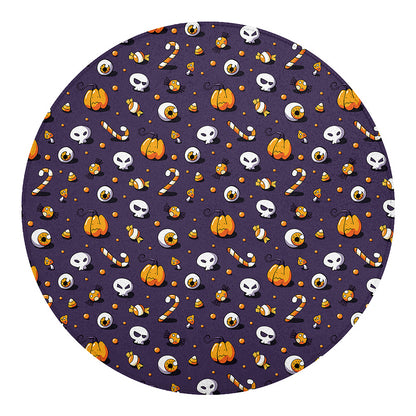 Halloween Eyeball Pattern Print Round Blanket