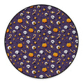 Halloween Eyeball Pattern Print Round Floor Mat