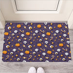 Halloween Eyeball Pattern Print Rubber Doormat