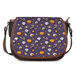Halloween Eyeball Pattern Print Saddle Bag