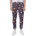 Halloween Eyeball Pattern Print Scuba Joggers