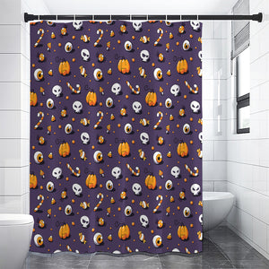 Halloween Eyeball Pattern Print Shower Curtain