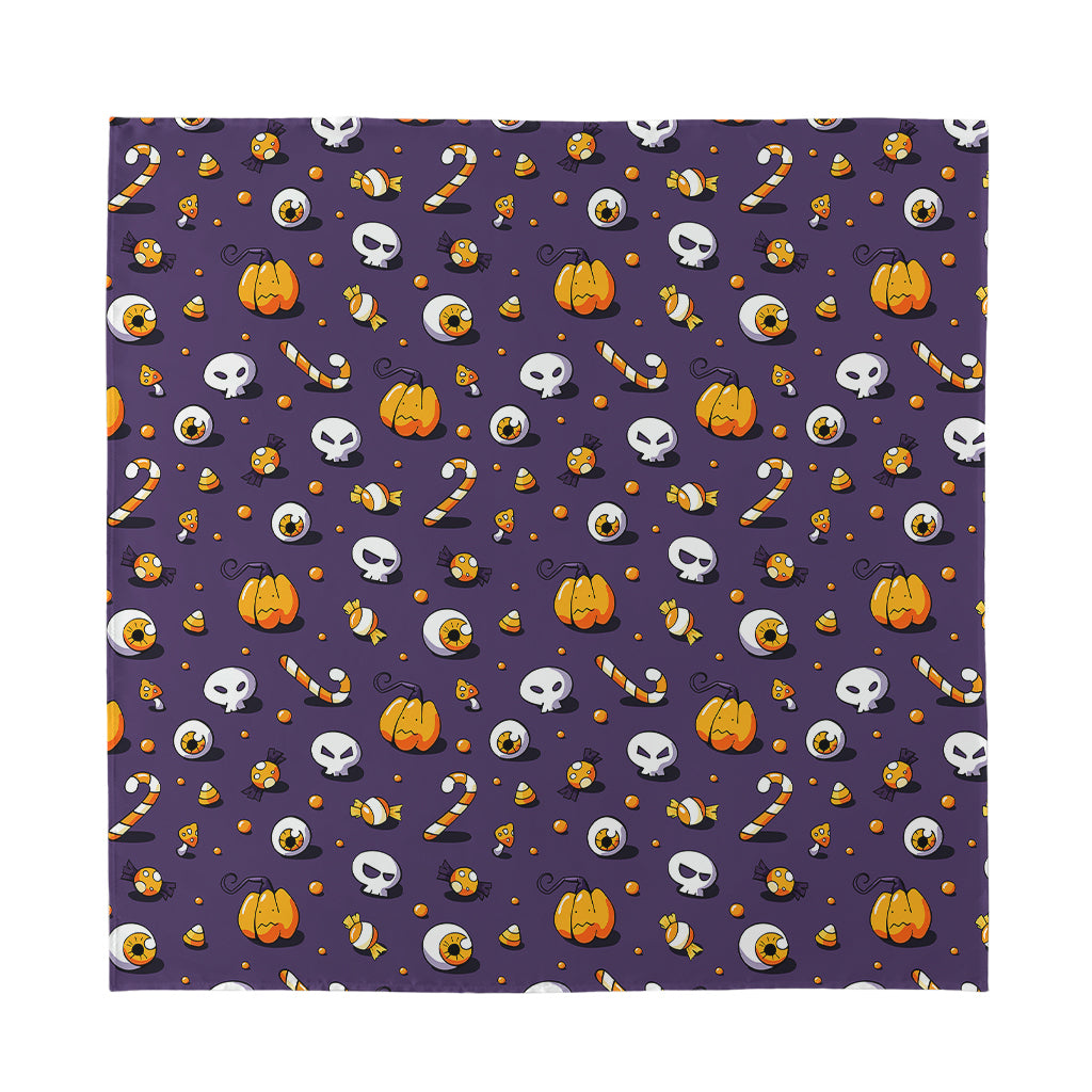 Halloween Eyeball Pattern Print Silk Bandana