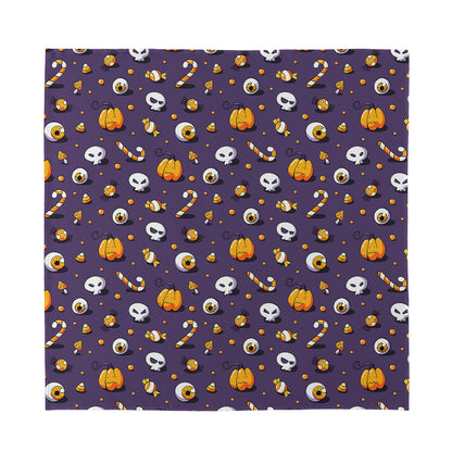 Halloween Eyeball Pattern Print Silk Bandana