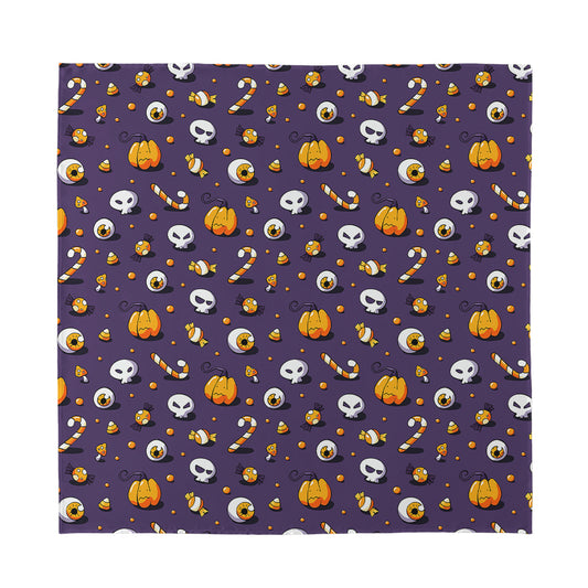 Halloween Eyeball Pattern Print Silk Bandana