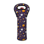 Halloween Eyeball Pattern Print Single Neoprene Wine Tote