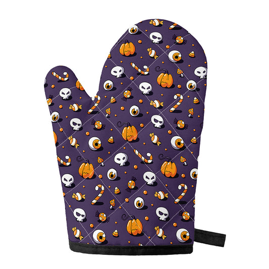 Halloween Eyeball Pattern Print Single Oven Mitt