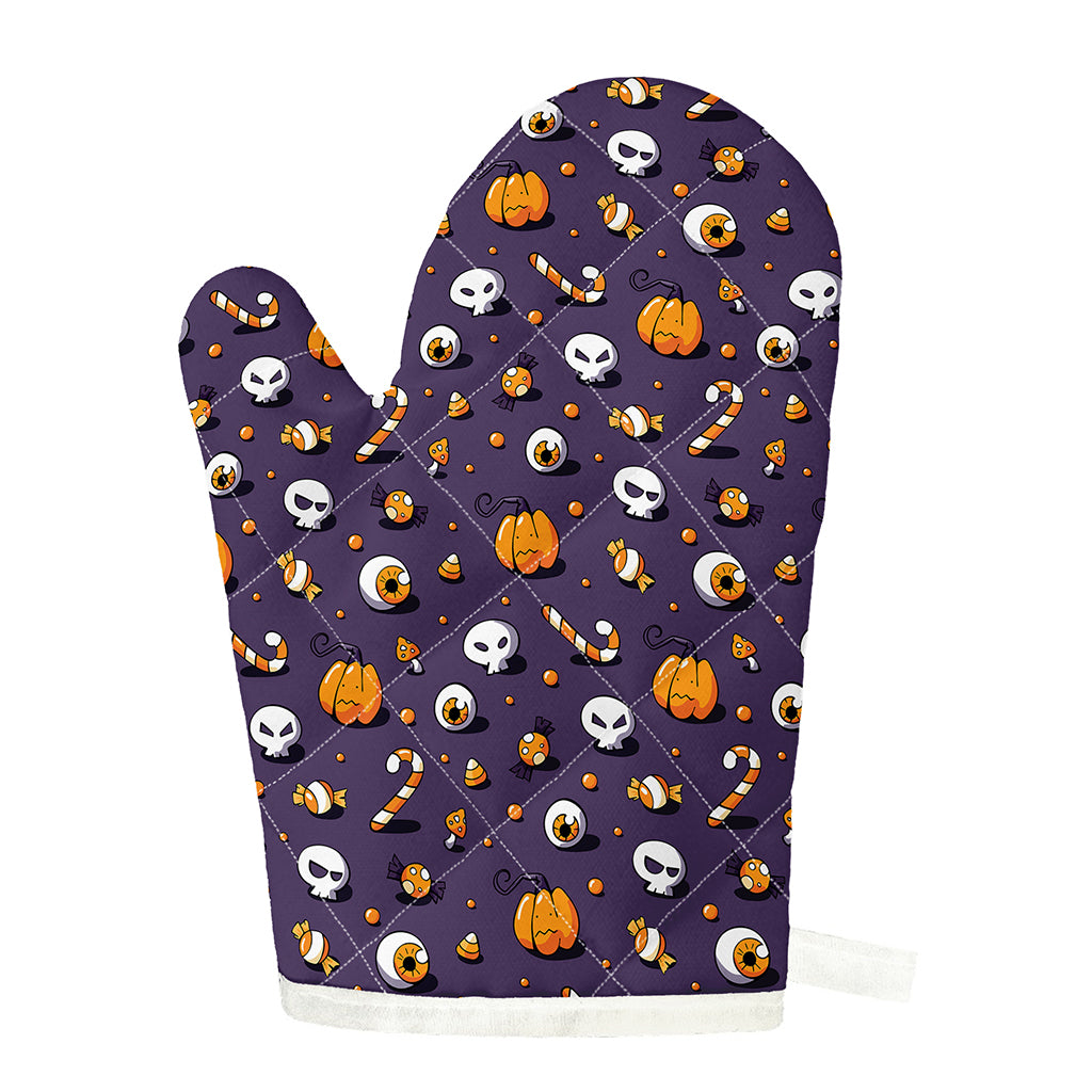 Halloween Eyeball Pattern Print Single Oven Mitt