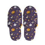 Halloween Eyeball Pattern Print Slippers
