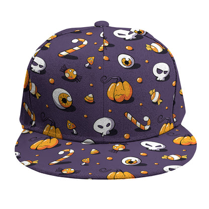 Halloween Eyeball Pattern Print Snapback Cap