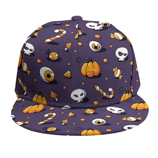 Halloween Eyeball Pattern Print Snapback Cap