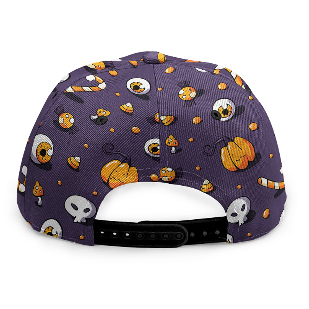 Halloween Eyeball Pattern Print Snapback Cap