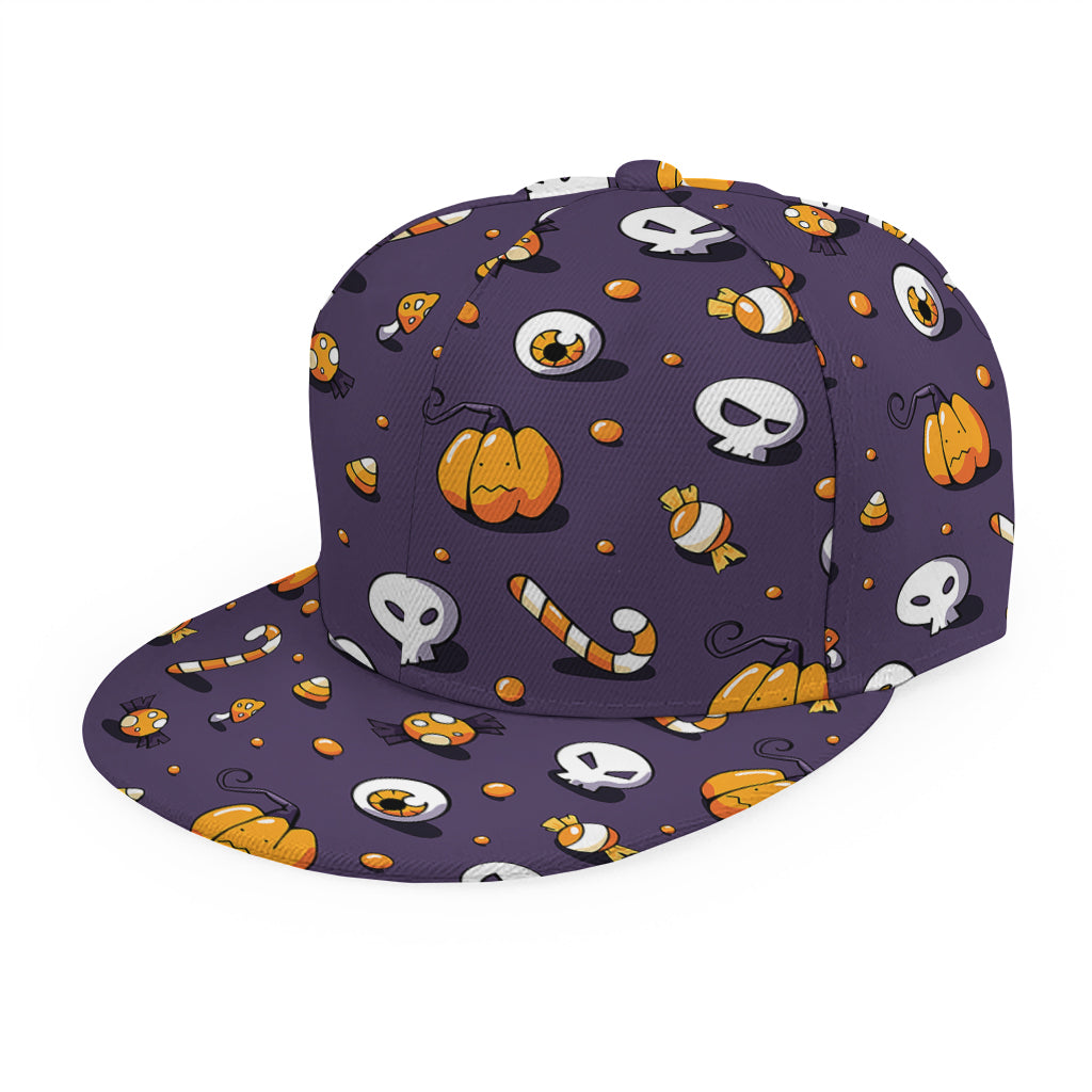 Halloween Eyeball Pattern Print Snapback Cap