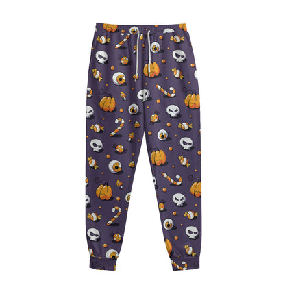 Halloween Eyeball Pattern Print Sweatpants