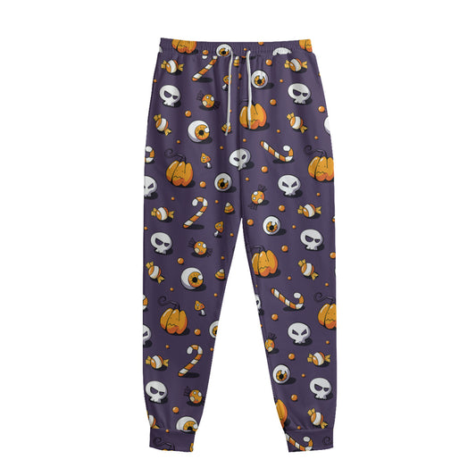 Halloween Eyeball Pattern Print Sweatpants