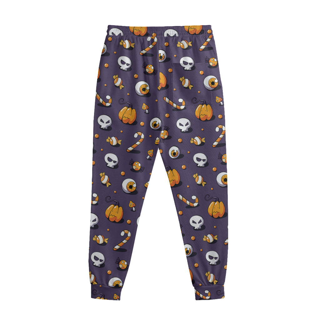 Halloween Eyeball Pattern Print Sweatpants