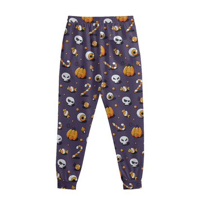 Halloween Eyeball Pattern Print Sweatpants