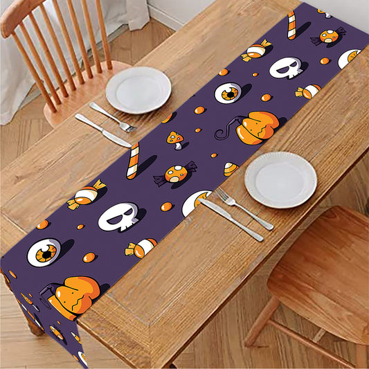Halloween Eyeball Pattern Print Table Runner