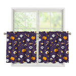 Halloween Eyeball Pattern Print Tier Curtains