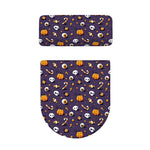 Halloween Eyeball Pattern Print Toilet Lid And Tank Cover Set