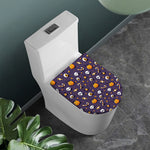 Halloween Eyeball Pattern Print Toilet Lid Cover