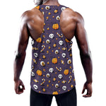 Halloween Eyeball Pattern Print Training Tank Top