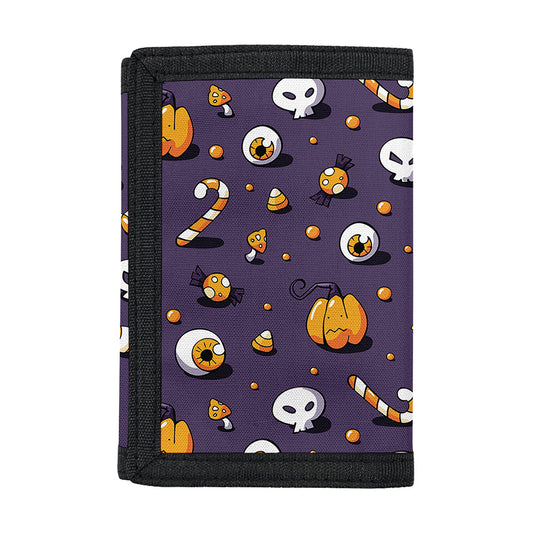 Halloween Eyeball Pattern Print Trifold Wallet