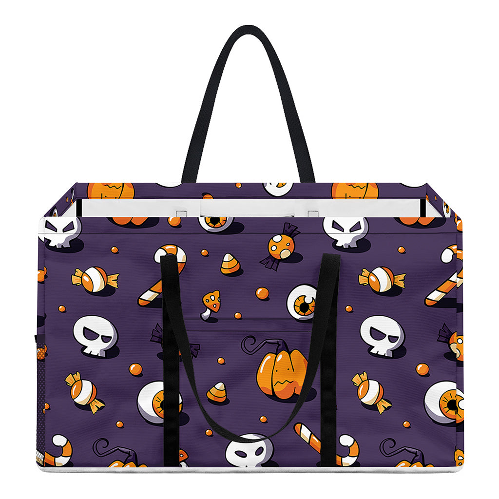 Halloween Eyeball Pattern Print Utility Tote Bag