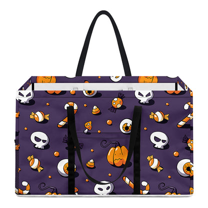 Halloween Eyeball Pattern Print Utility Tote Bag