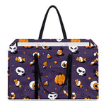 Halloween Eyeball Pattern Print Utility Tote Bag